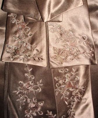 chocolate bridesmaid dress bustle